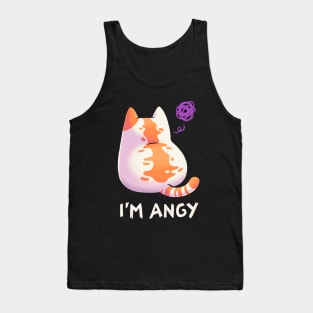 No Talk Me Im Angy // Angry Kitty Meme, Fluffy, Kawaii Tank Top